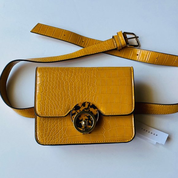 Topshop Handbags - TOPSHOP Small Mustard Belt Bag